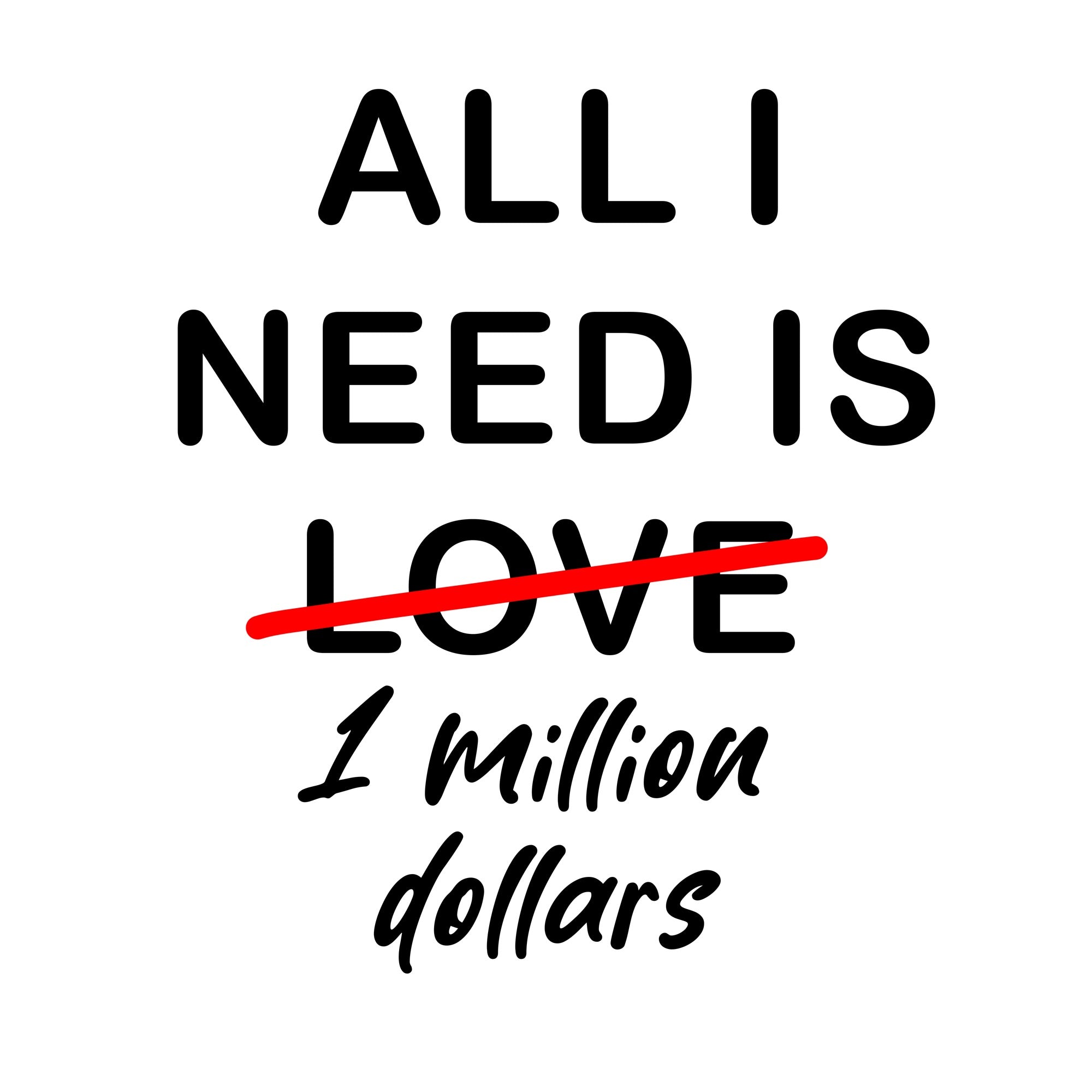 Hoodie All I Need Is 1 Million Dollars Signature