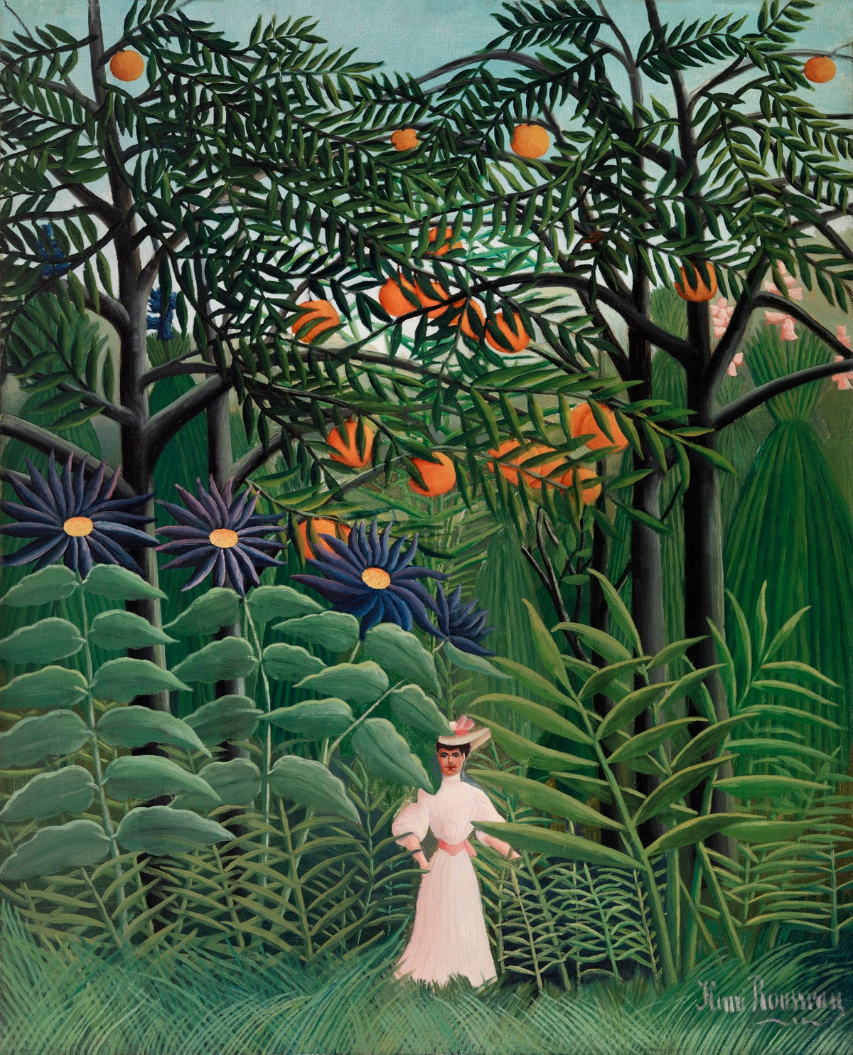 T-shirt Woman Walking In An Exotic Forest Femme Se Promenant Dans Une Foret Exotique Essential