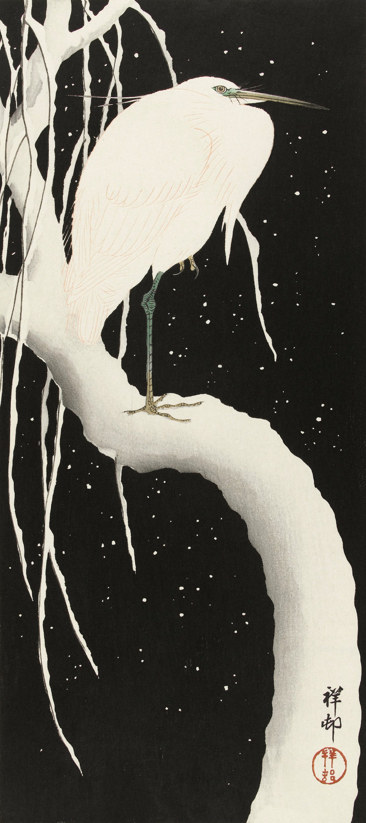 T-shirt Heron In Snow Essential