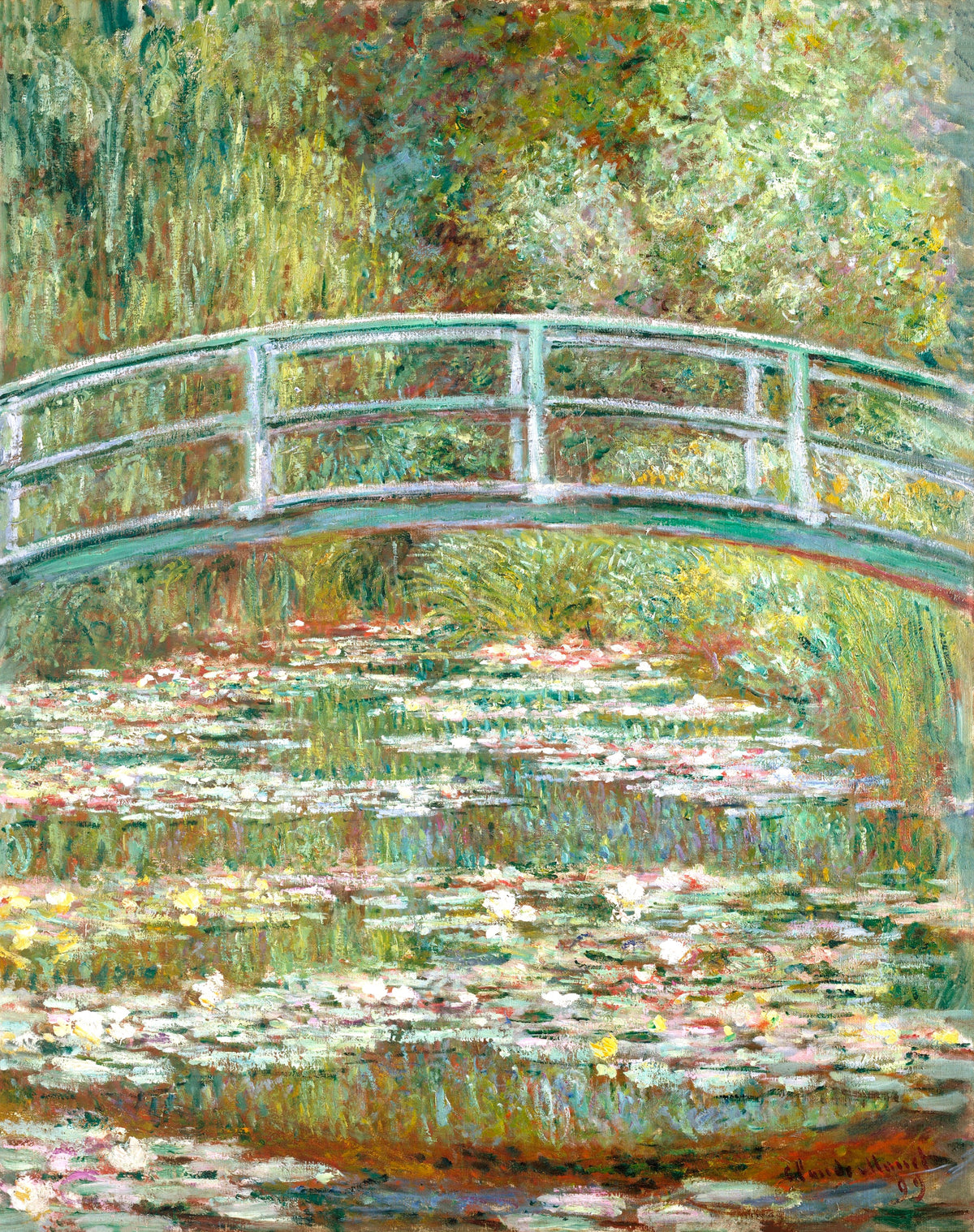 Sweater Bridge Over A Pond Of Water Lilies Essential