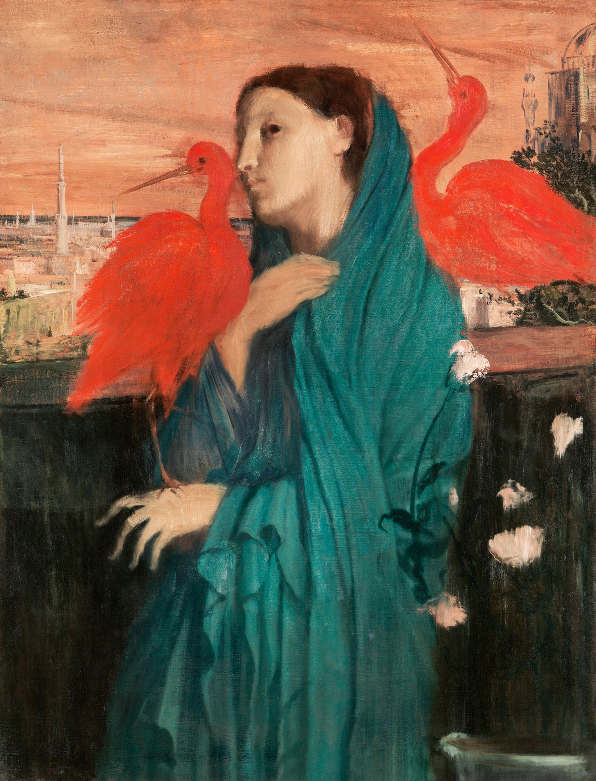 T-shirt Young Woman With Ibis Painting In High Resolution Signature