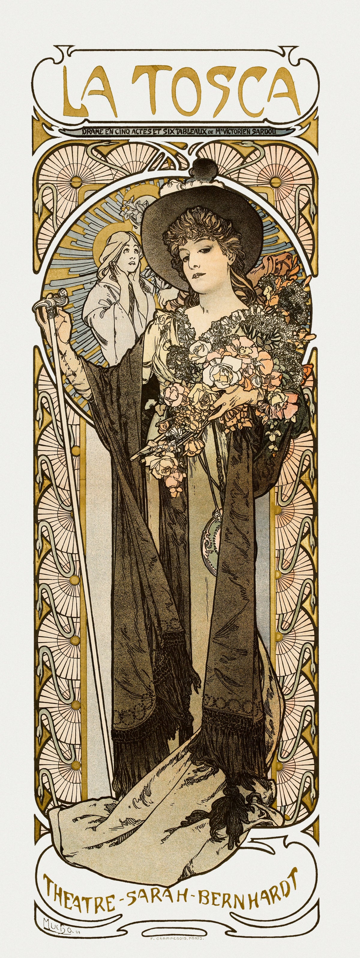 Sweater La Tosca Sarah Bernhardt - Alphonse Maria Mucha 1869 Essential