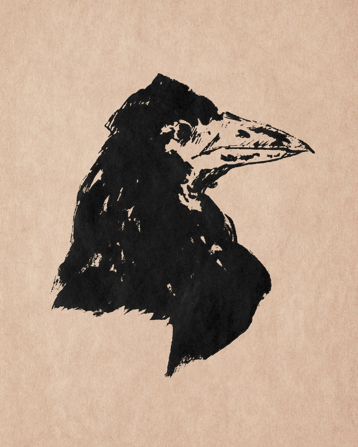 Sweater Raven Head Print In High Resolution Essential