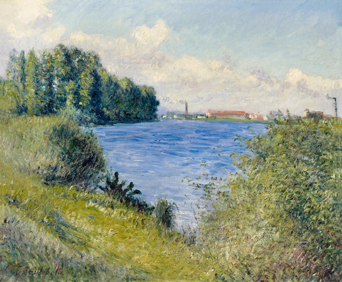 T-shirt The Seine At Argenteuil Painting In High Resolution Signature