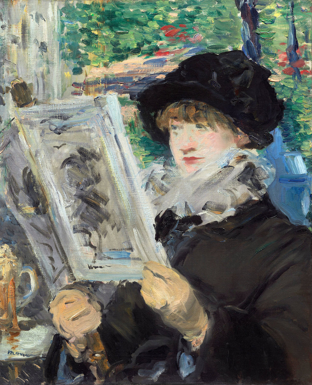T-shirt Woman Reading Painting In High Resolution Essential
