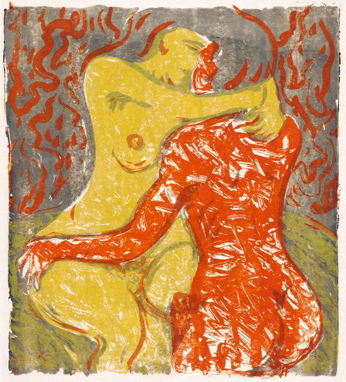 Hoodie Love Scene Liebesszene Print Signature