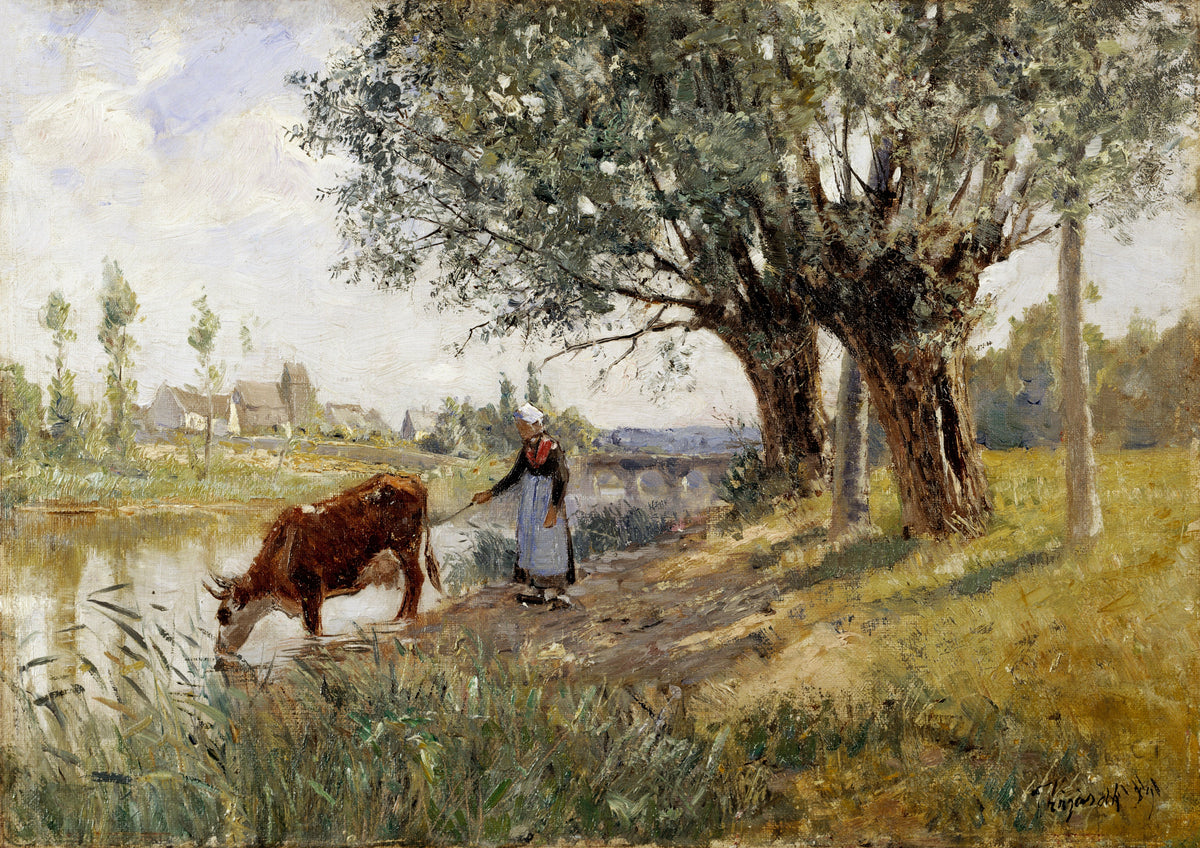 T-shirt Countryside Near Grez-Sur-Loing Painting In High Resolution Essential