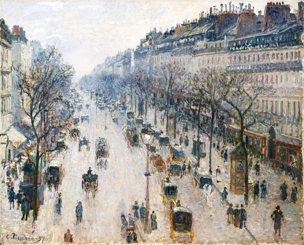 T-shirt The Boulevard Montmartre On A Winter Morning Signature