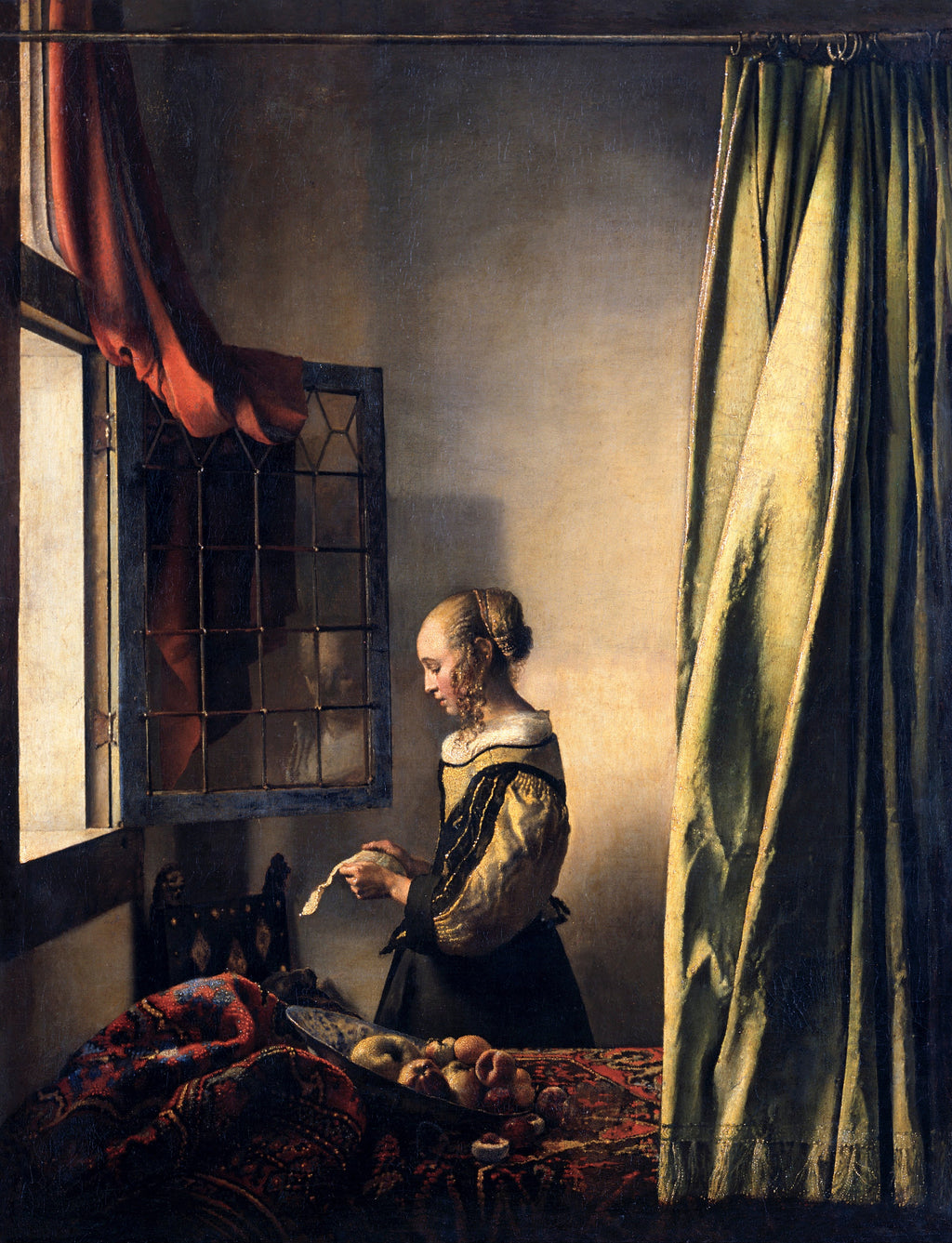 Hoodie Johannes Vermeer Girl Reading A Letter - An Open Window 1659 Essential