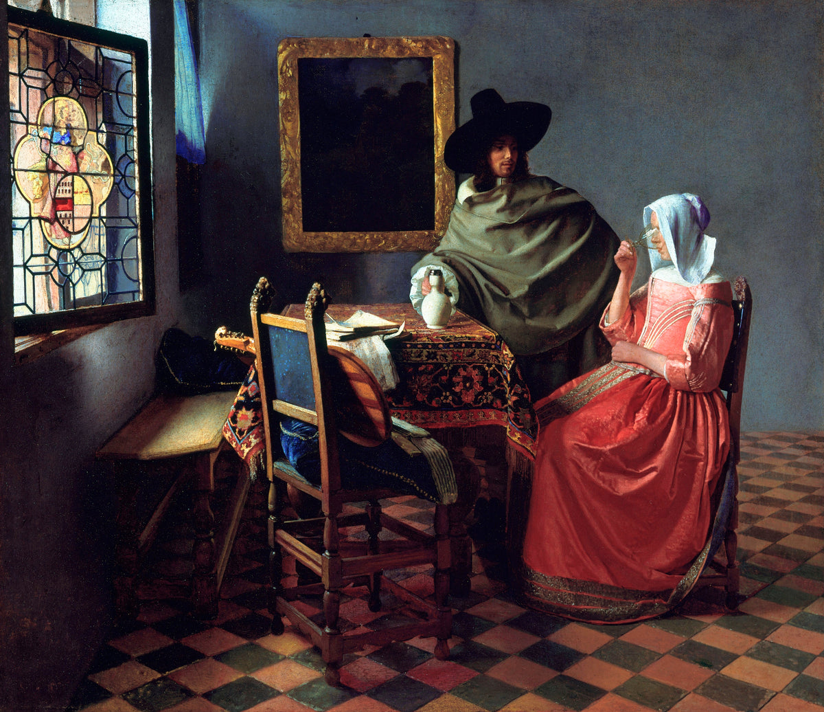 Sweater Johannes Vermeer The Wine Glass Famous Painting Signature