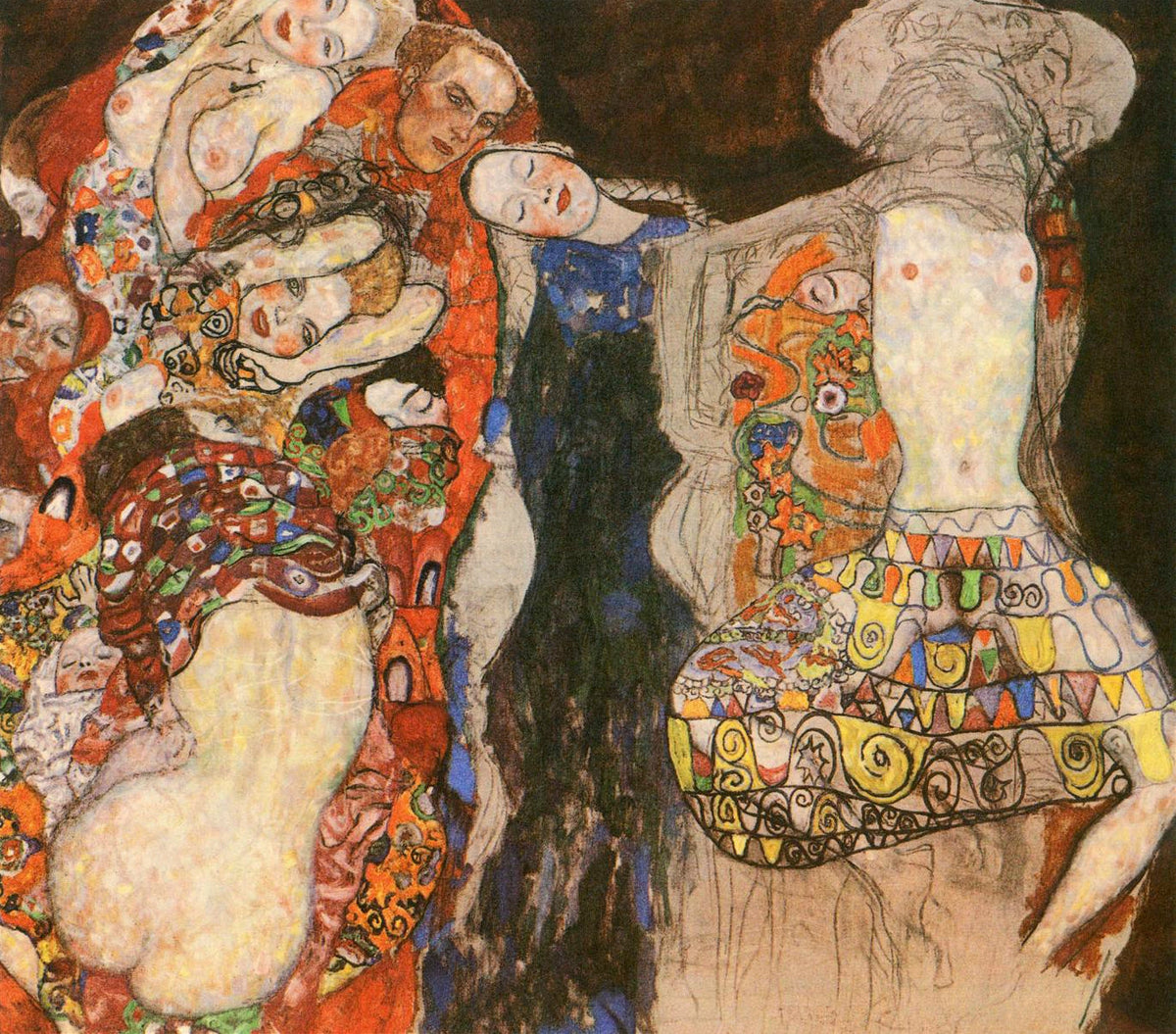 Hoodie Gustav Klimt The Bride Famous Painting Signature