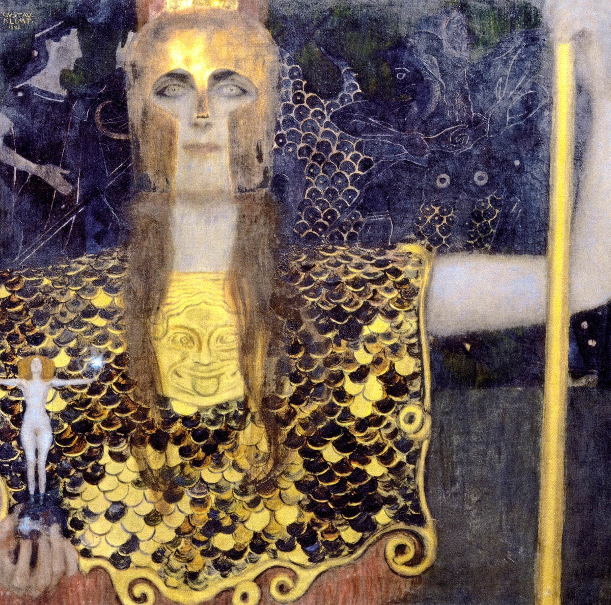 Hoodie Gustav Klimt Pallas Athena Famous Painting Essential