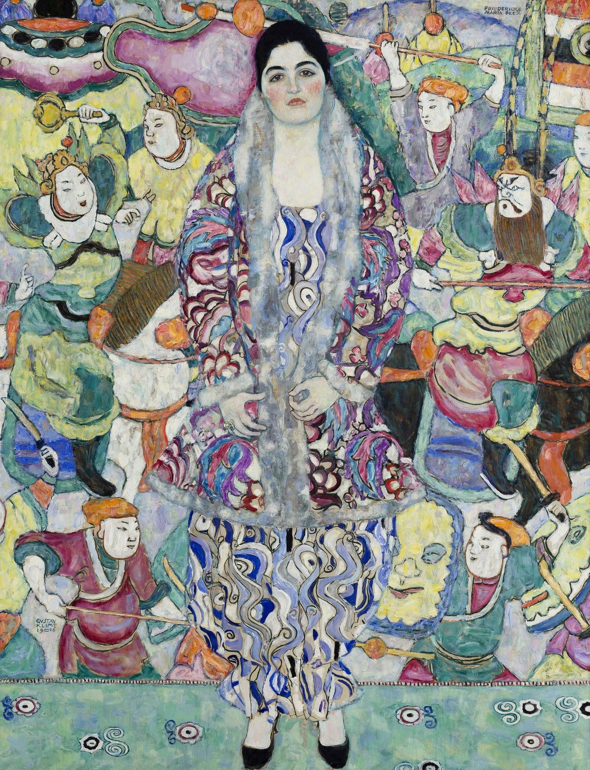 Hoodie Gustav Klimt Portrait Of Friederike Maria Beer Famous Painting Premium