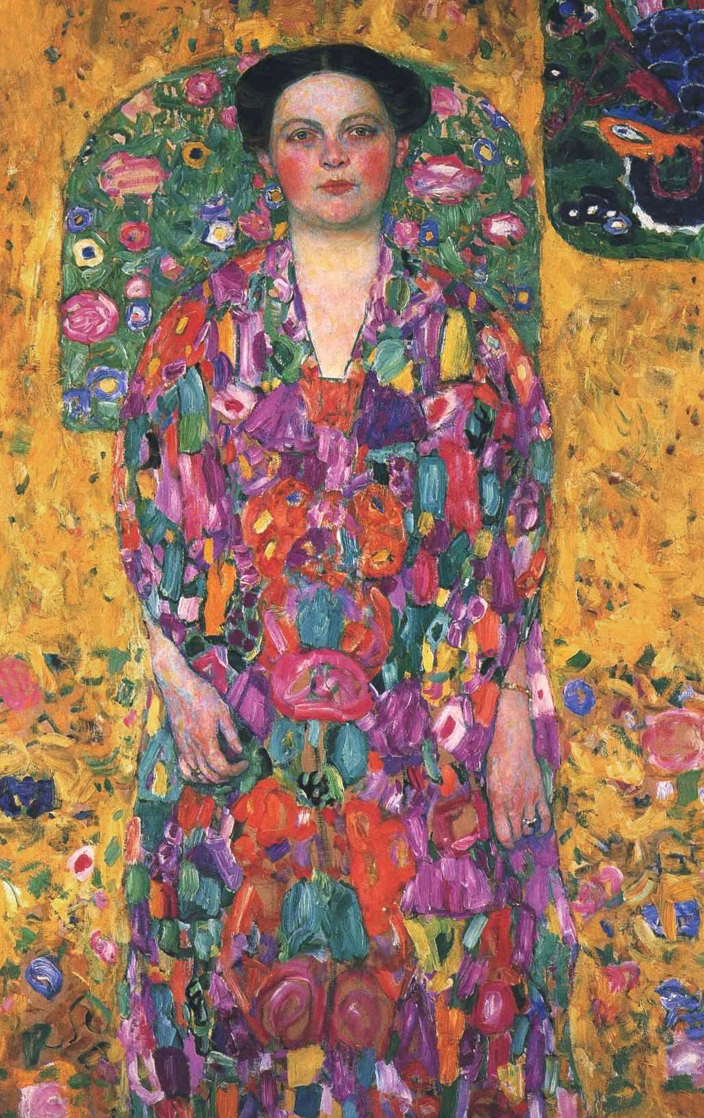 T-shirt Gustav Klimt Portrait Of Eugenia Primavesi Famous Painting Signature