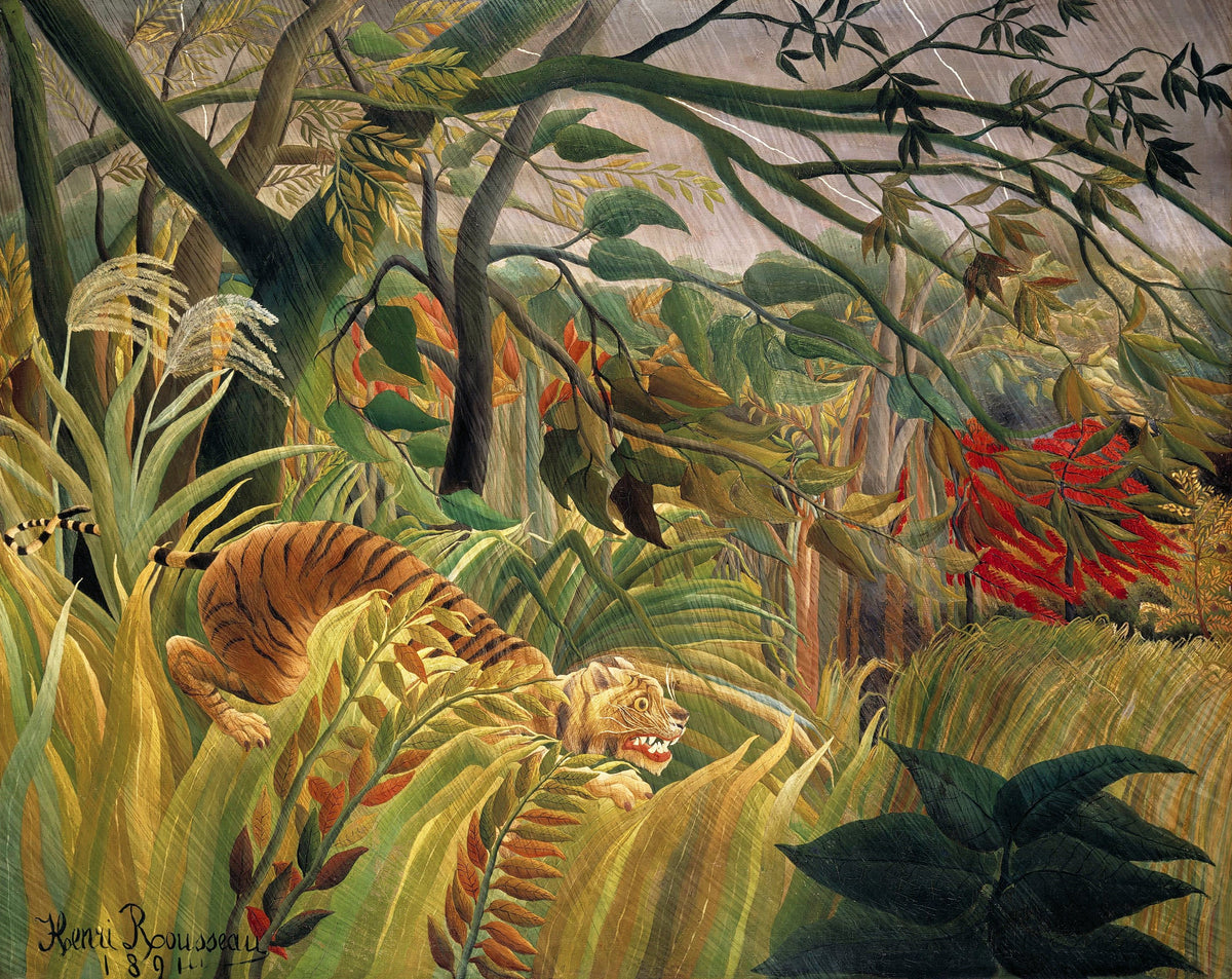 Sweater Henri Rousseau Tiger In A Tropical Storm Famous Painting Essential