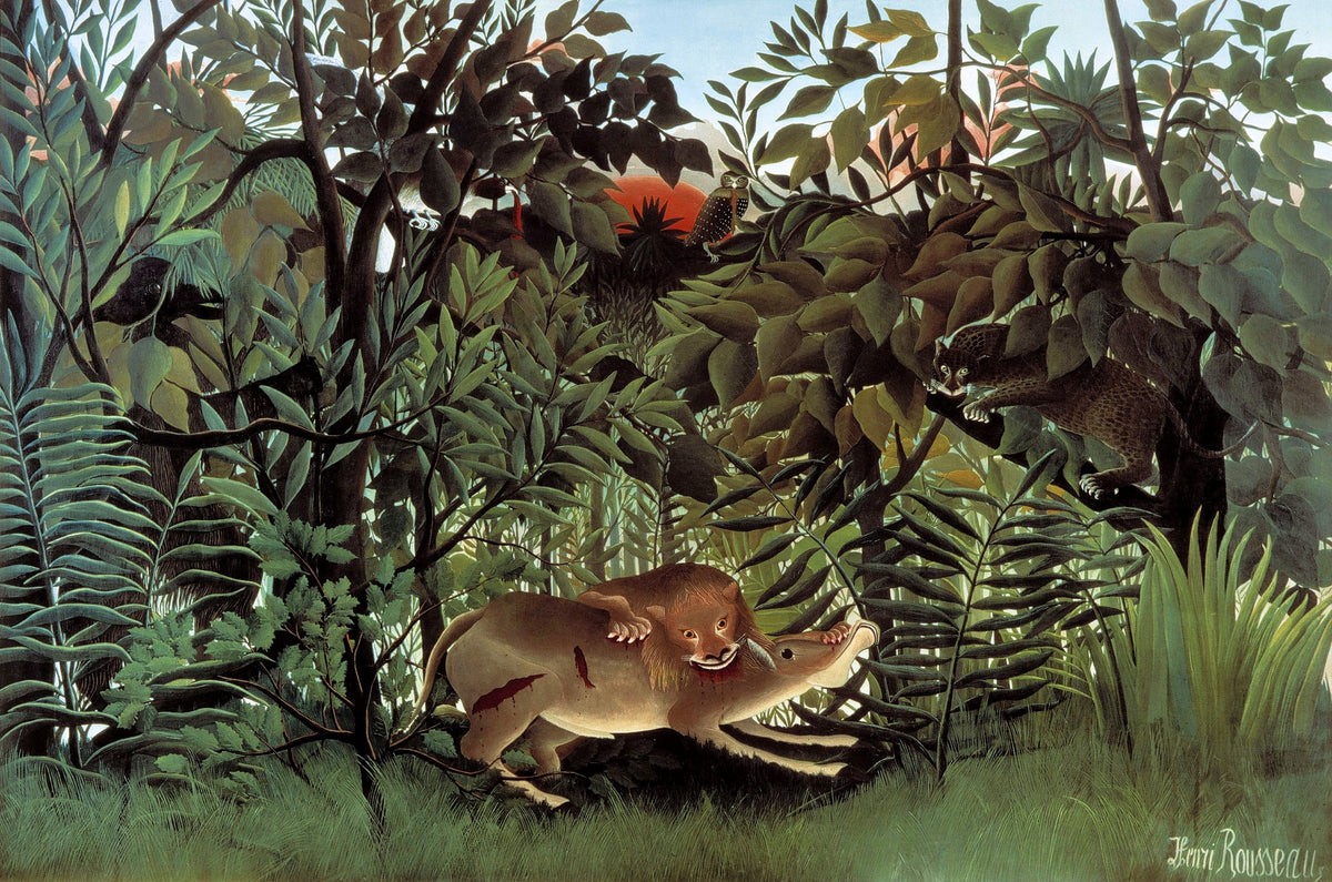 Sweater Henri Rousseau The Hungry Lion Throws Itself On The Antelope Famous Painting Essential