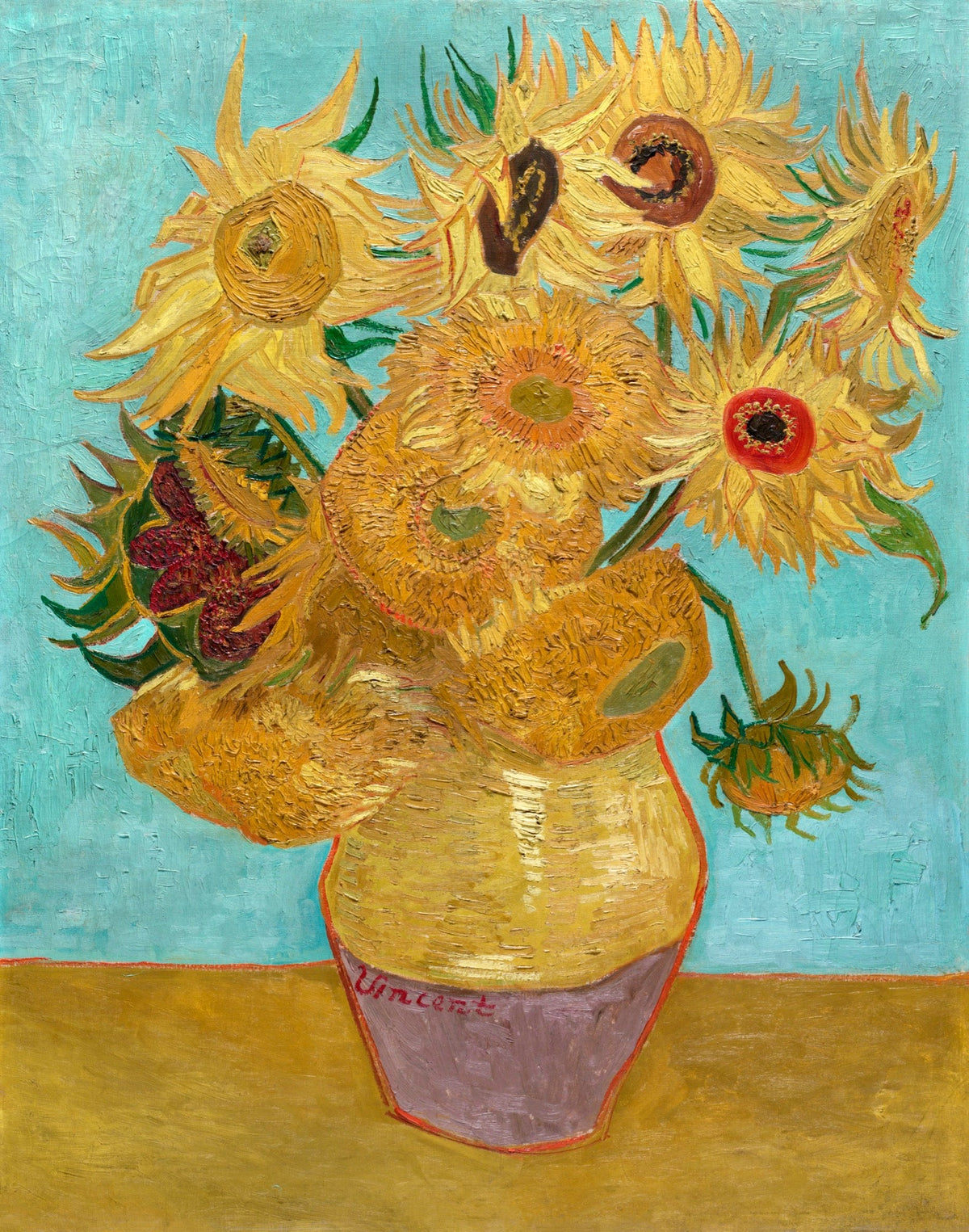 Sweater Vincent Van Gogh Vase With Twelve Sunflowers Famous Painting Essential