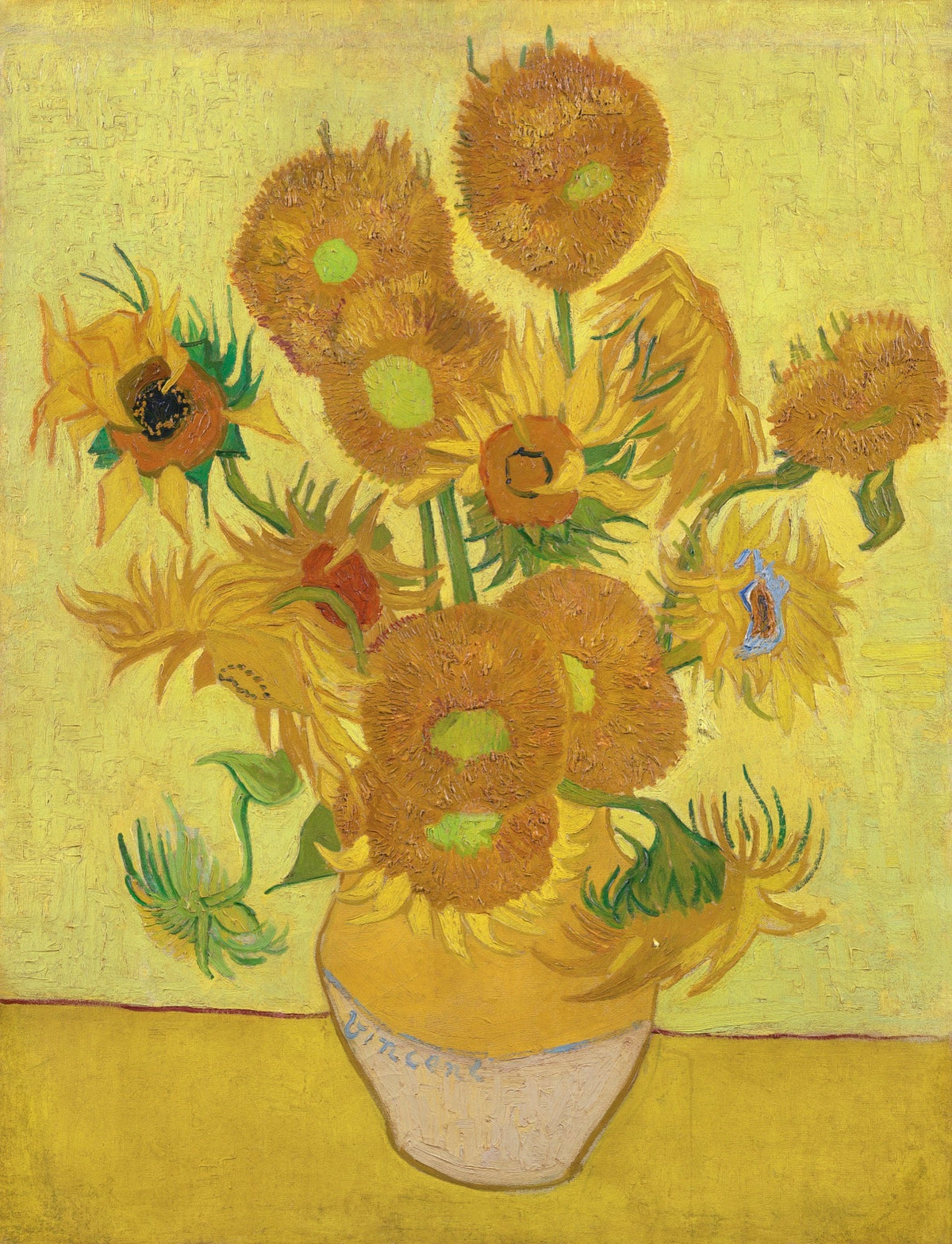 T-shirt Vincent Van Gogh Sunflowers Famous Painting Essential