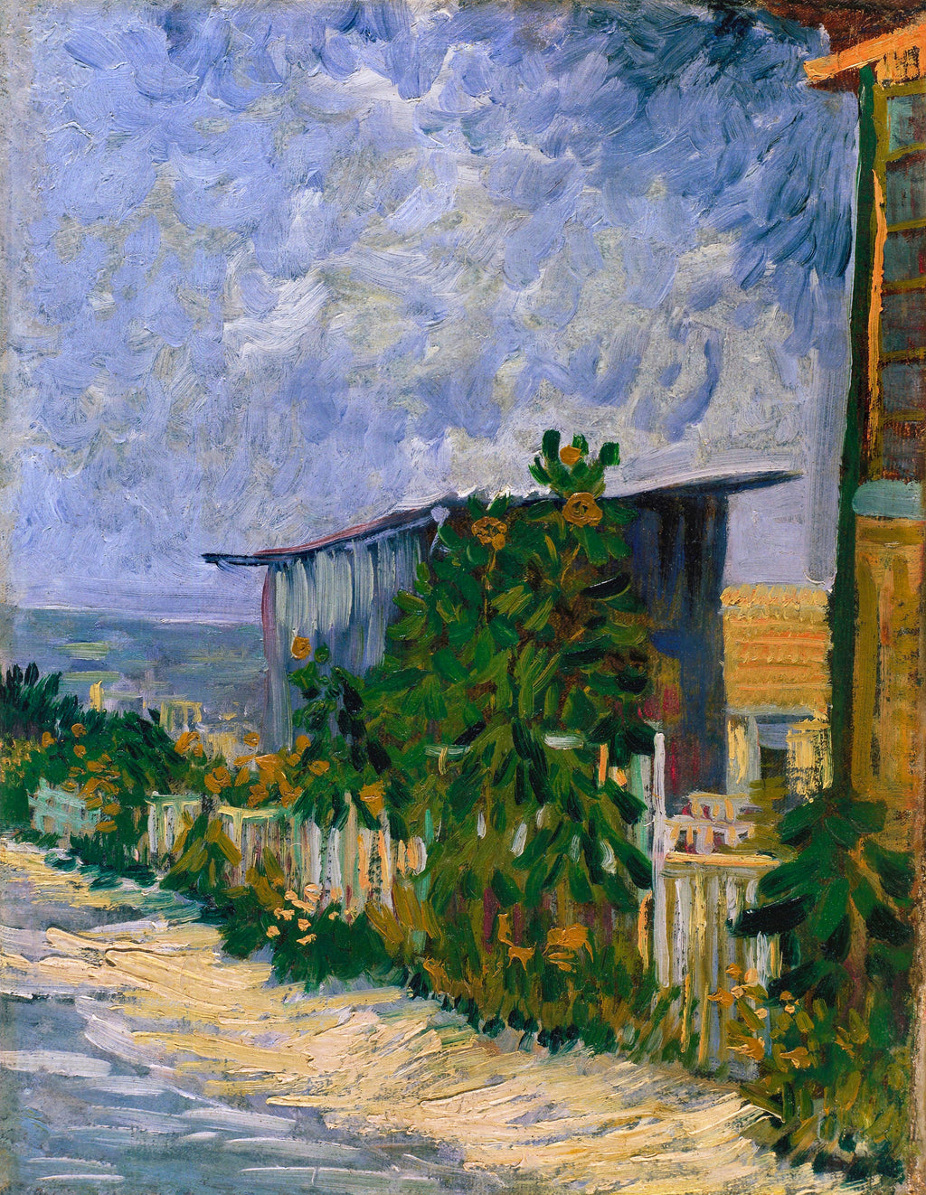 T-shirt Vincent Van Gogh Shelter On Montmartre Famous Painting Essential
