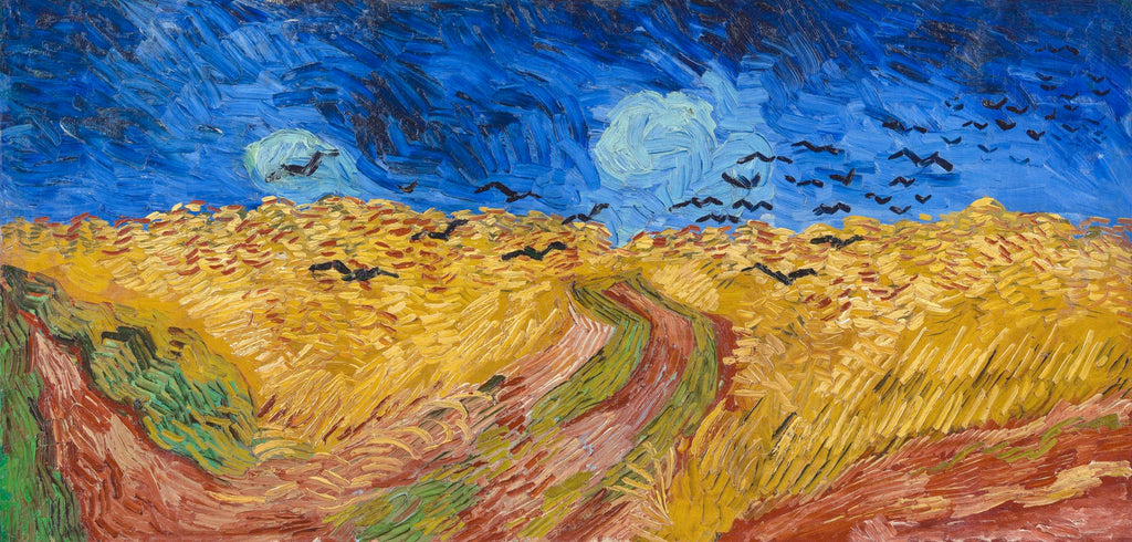 T-shirt Vincent Van Gogh Wheatfield With Crows Famous Landscape Painting Essential