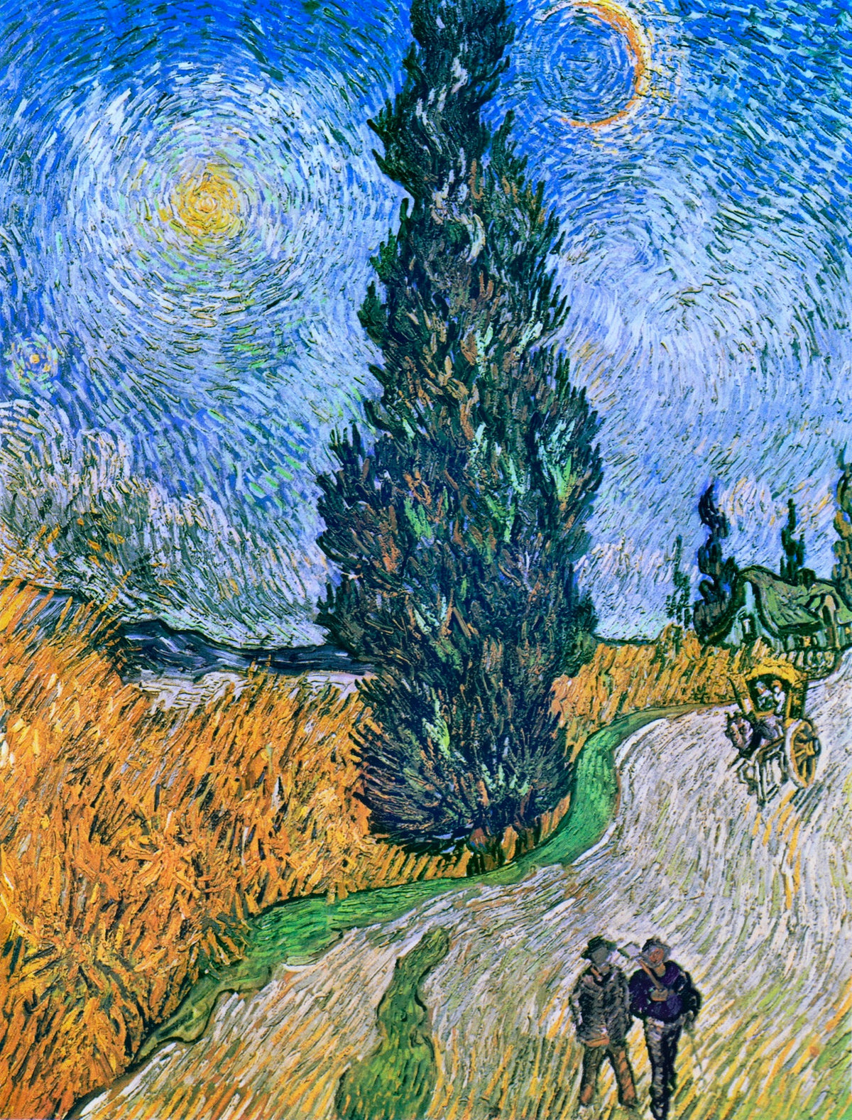 Sweater Vincent Van Gogh Road With Cypress And Star Famous Painting Essential