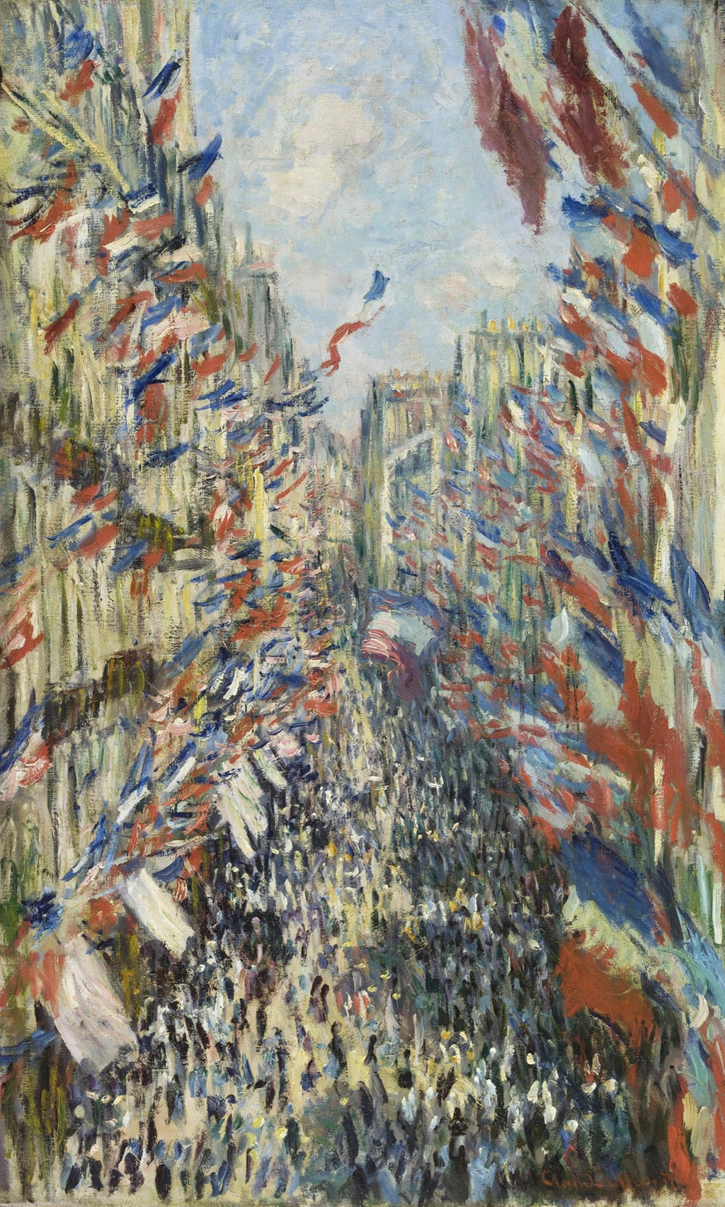 T-shirt Claude Monet The Rue Montorgueil In Paris Famous Painting Essential