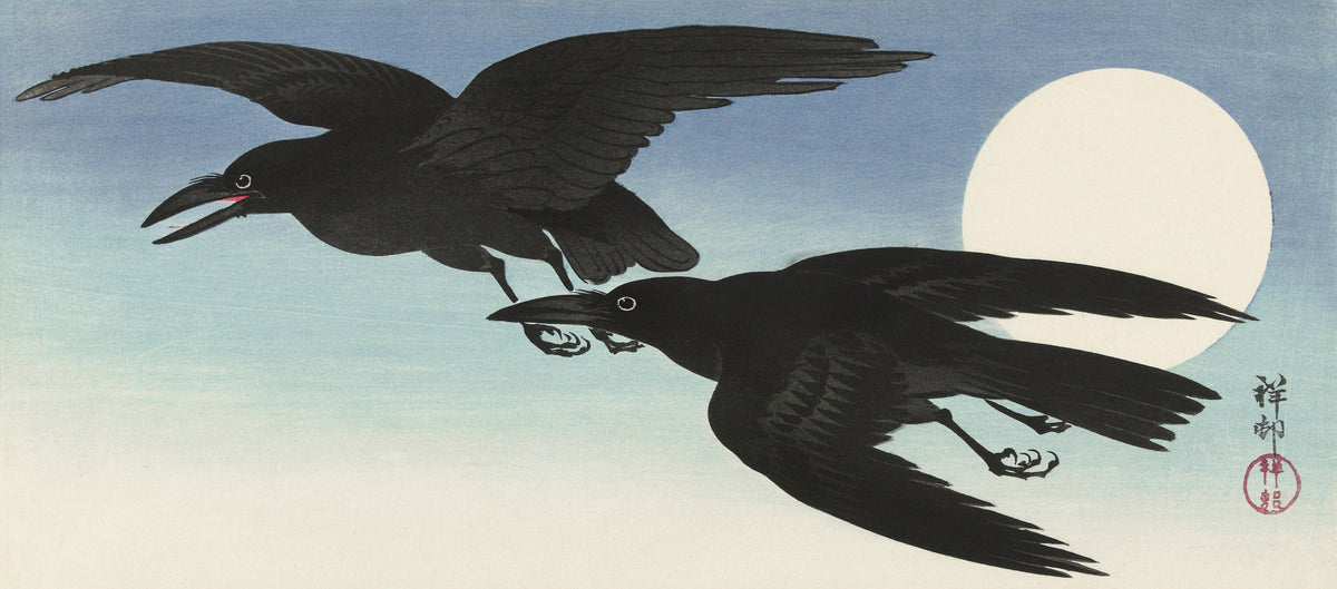 Sweater Crows At Full Moon - Ohara Koson 1925 Essential