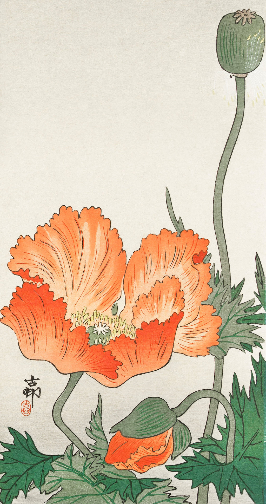 Sweater Birds And Plants - Ohara Koson 1900 Essential