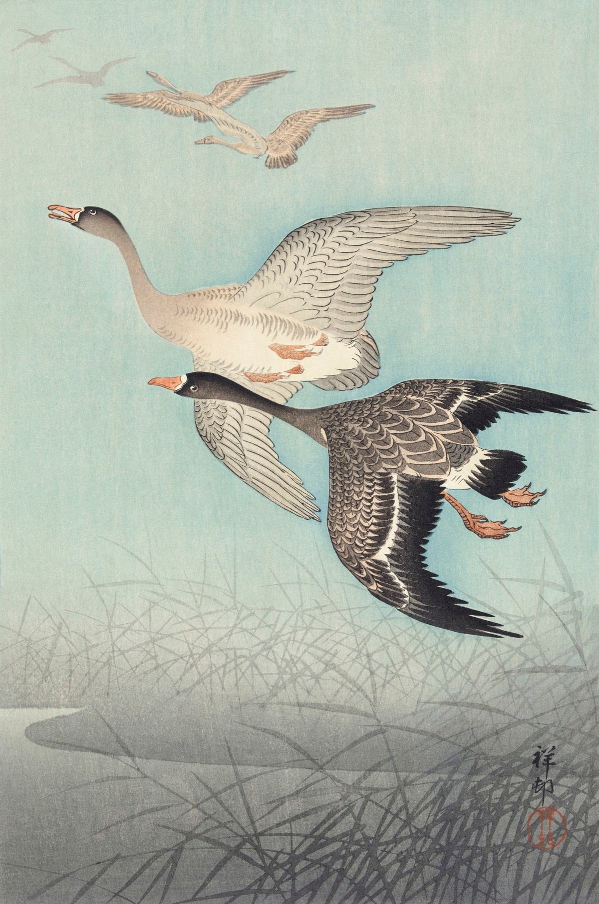 Hoodie Great Geese In Flight - Ohara Koson 1925 Essential
