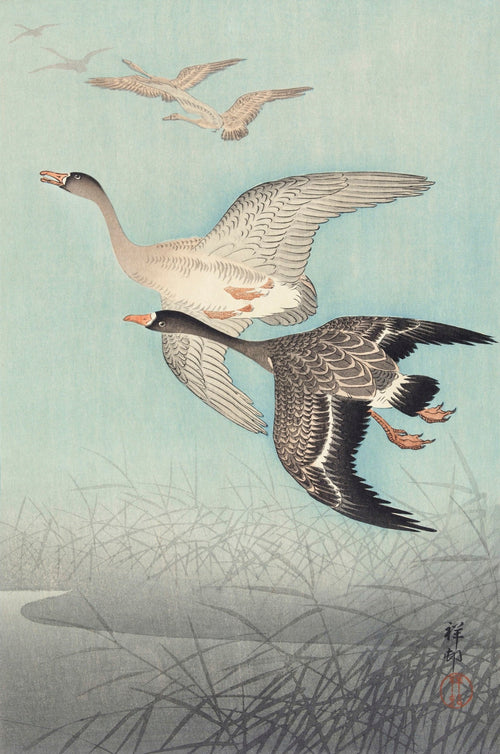 Hoodie Great Geese In Flight - Ohara Koson 1925 Essential