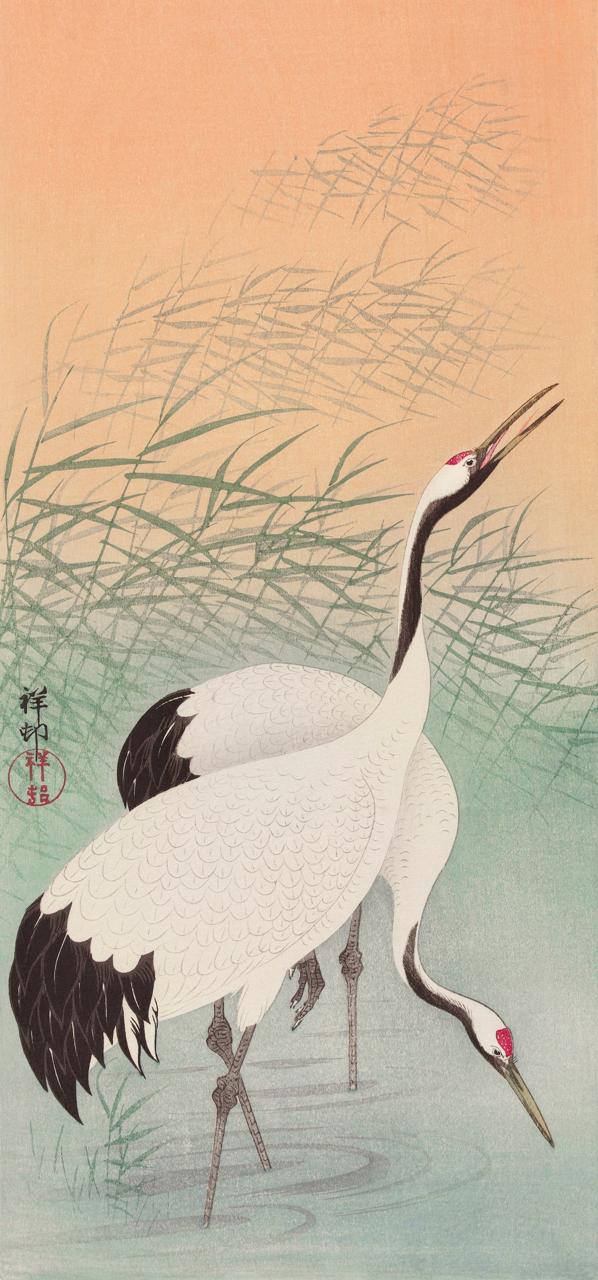Sweater Two Cranes - Ohara Koson 1925 Essential