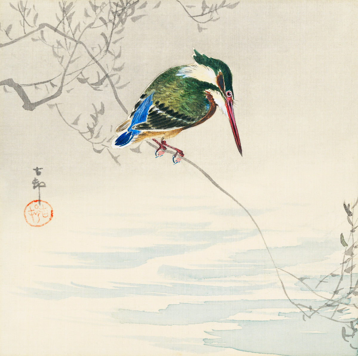 Hoodie A Kingfisher - Ohara Koson 1920 Essential