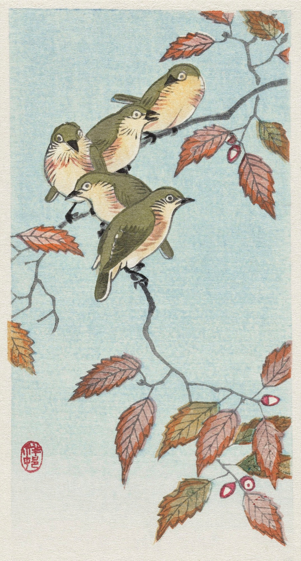 Sweater Birds On A Branch - Ohara Koson 1900 Essential