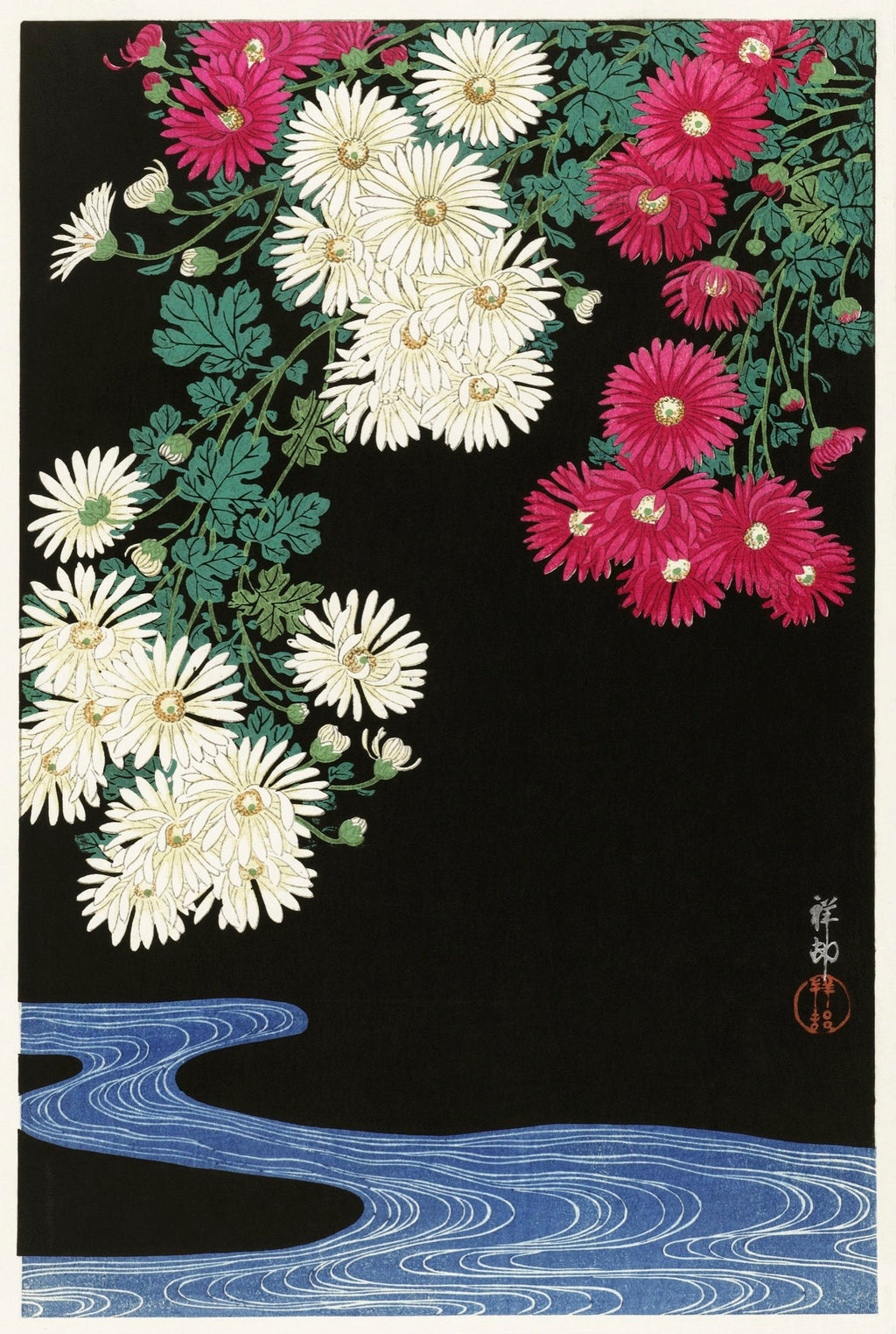 T-shirt Chrysanthemums - Ohara Koson 1925 Essential