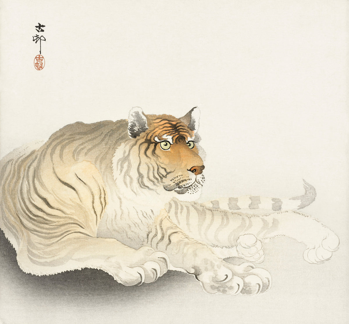 T-shirt Tiger - Ohara Koson 1900 Essential