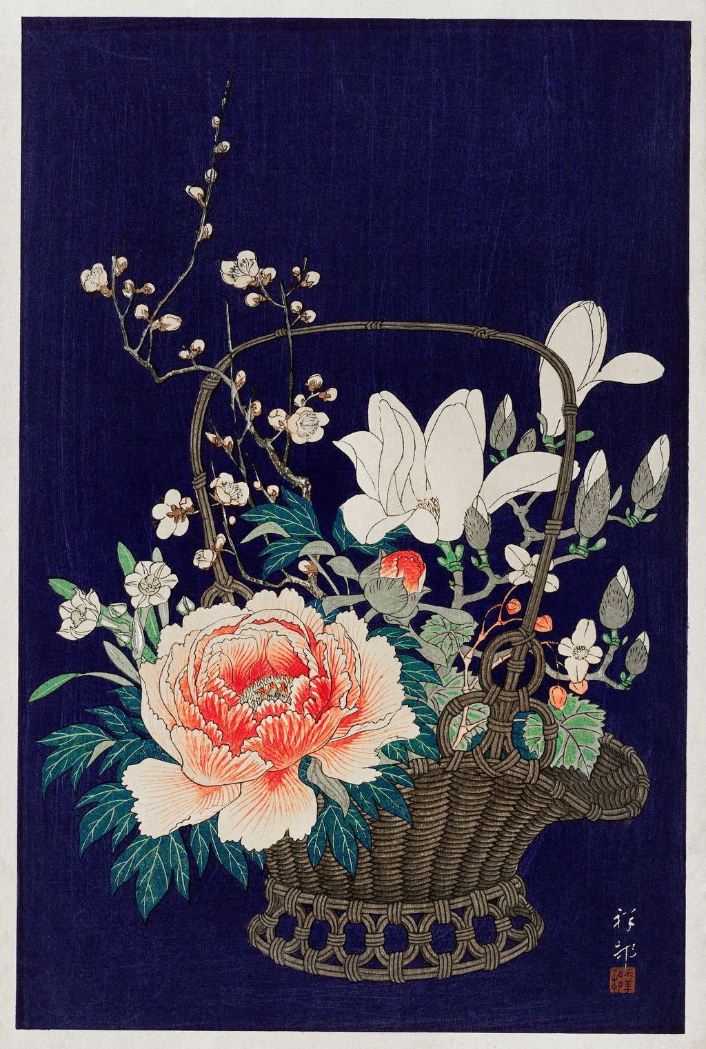 Sweater Bamboo Flower Basket - Ohara Koson 1932 Essential