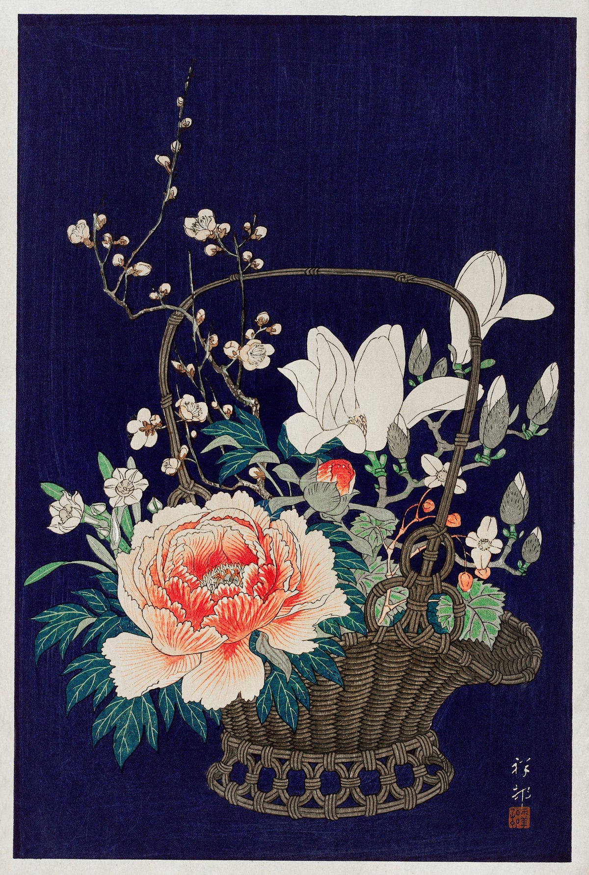 Sweater Bamboo Flower Basket - Ohara Koson 1932 Essential