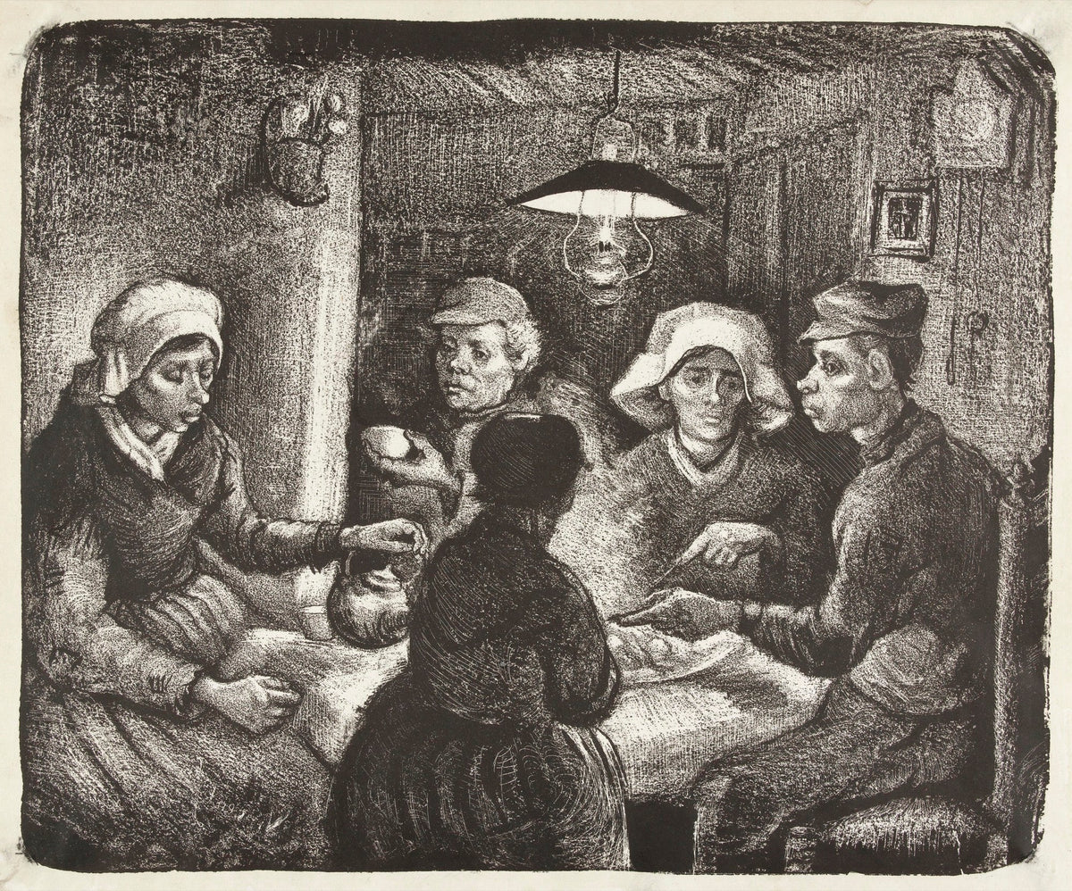 Hoodie Composition Lithograph Of The Potato Eaters De Aardappeleters 1885 Essential