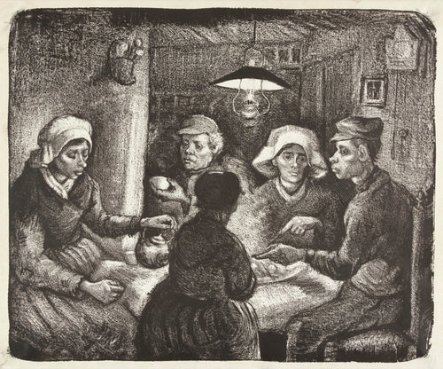 Hoodie Composition Lithograph Of The Potato Eaters De Aardappeleters 1885 Essential