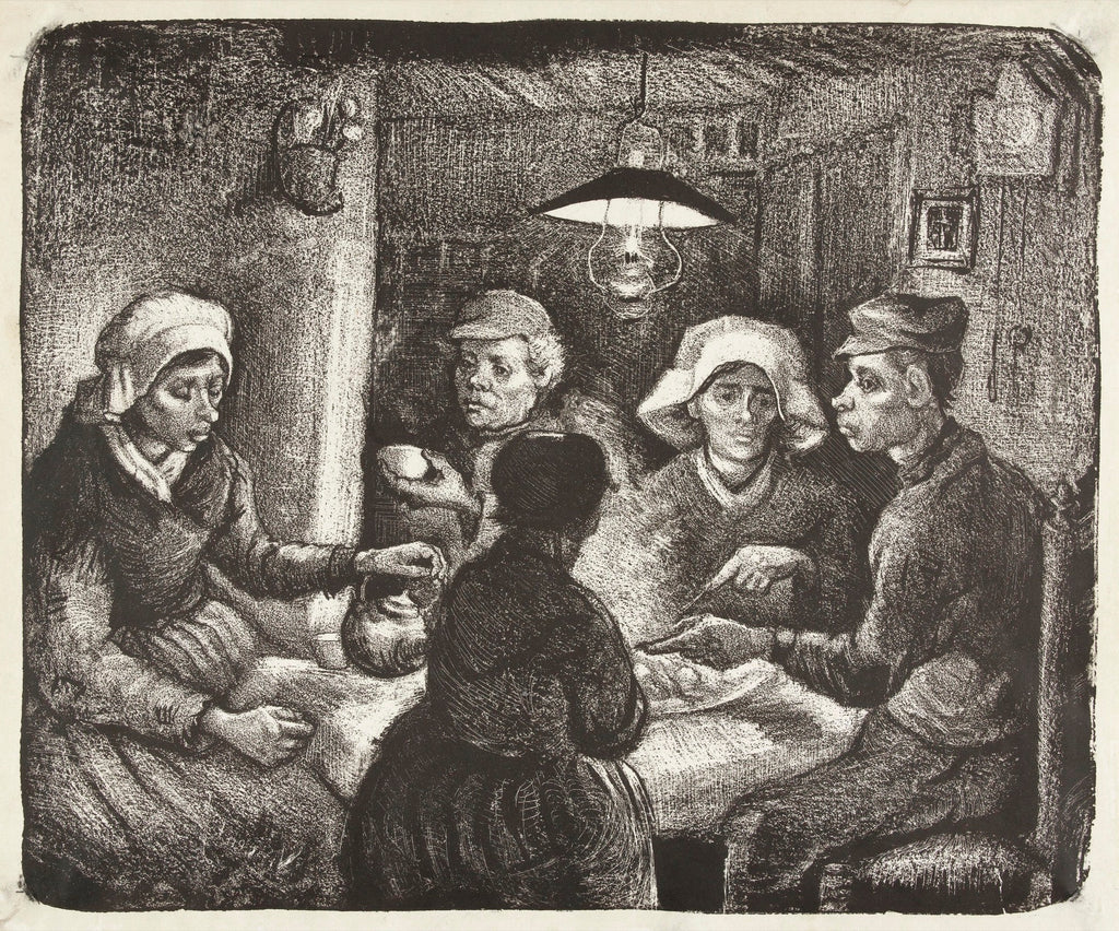 T-shirt Composition Lithograph Of The Potato Eaters De Aardappeleters 1885 Essential