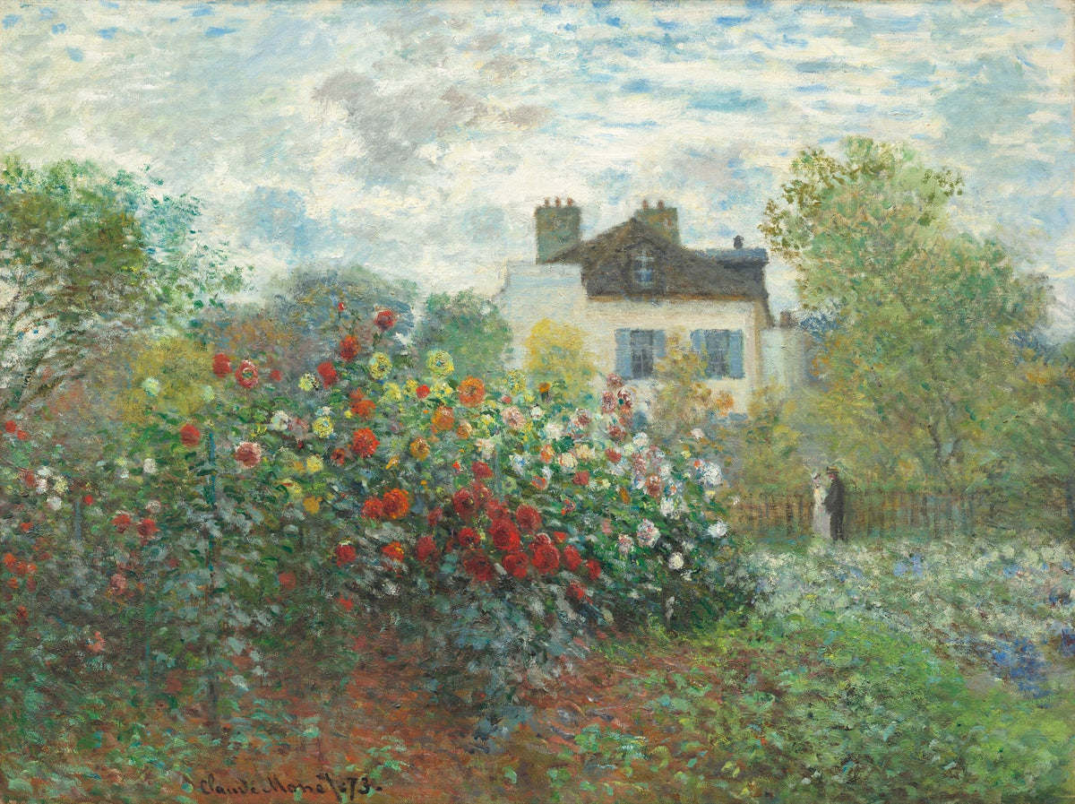 T-shirt The Artist Garden In Argenteuil A Corner Of The Garden With Dahlias Essential