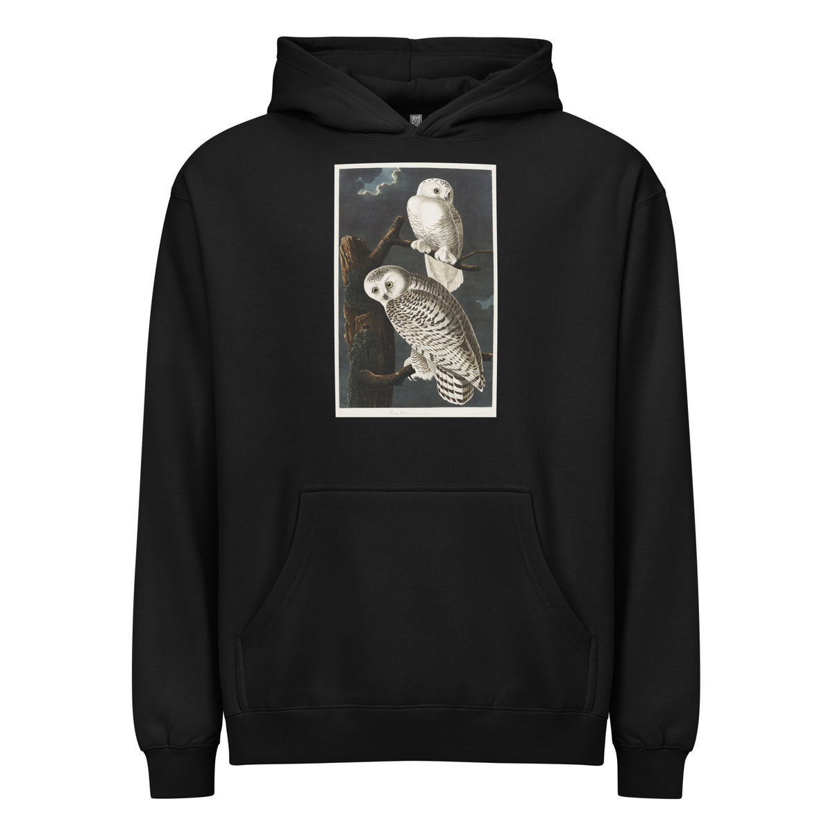 Black Hoodie Snowy Owl Signature