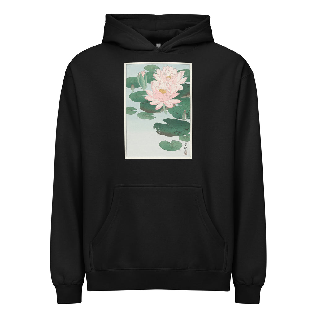 Black Hoodie Water Lily - Ohara Koson 1920 Signature