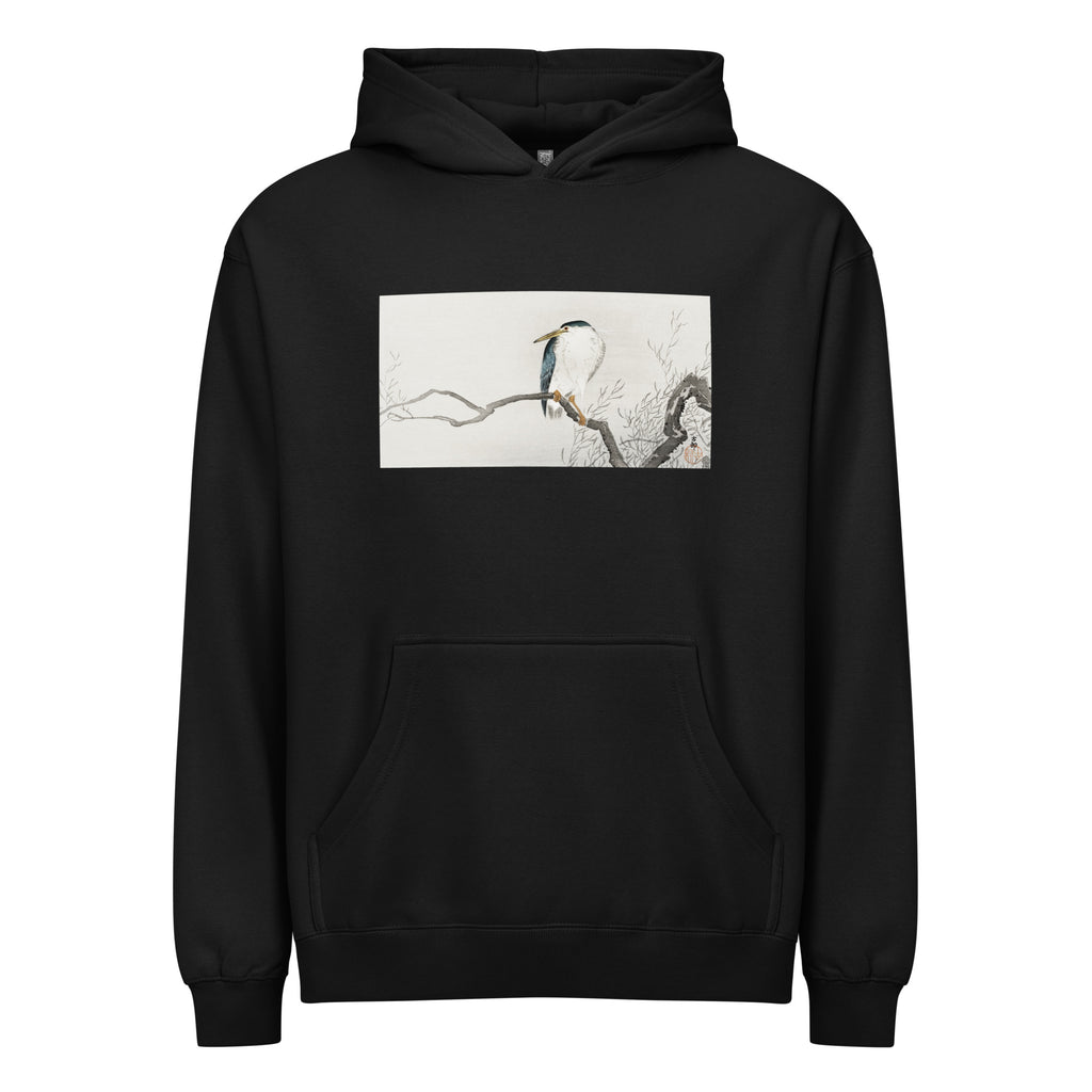 Black Hoodie Quack On Erratic Branch - Ohara Koson 1900 Signature