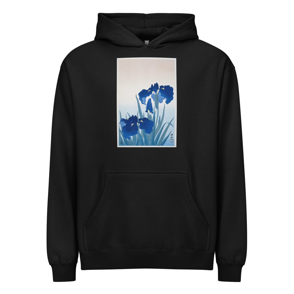 Black Hoodie Iris Flowers - Ohara Koson 1925 Signature