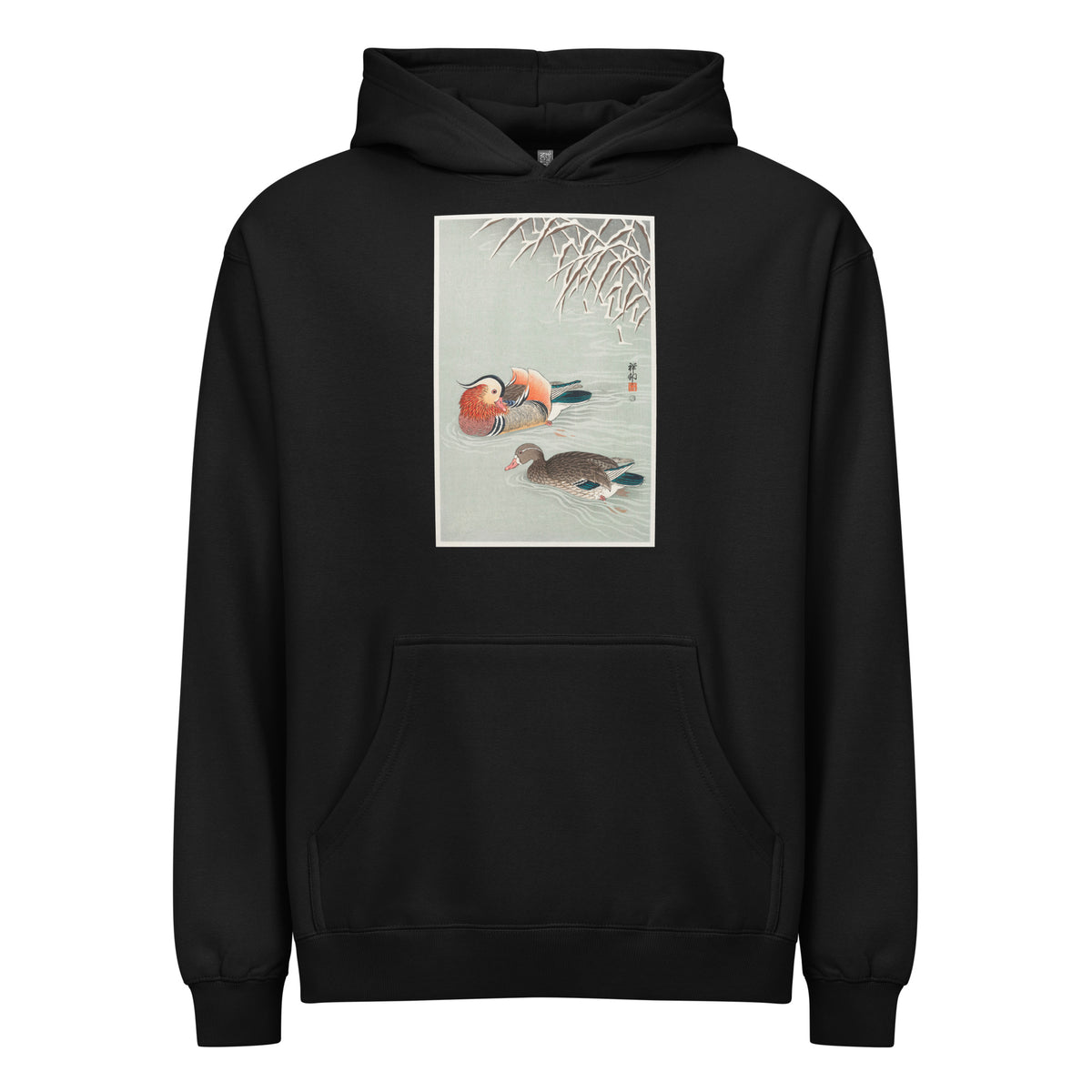 Black Hoodie Mandarin Ducks - Ohara Koson 1925 Signature