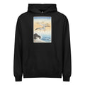 Black Hoodie Five Seagulls Above Turbulent Sea - Ohara Koson 1900 Signature
