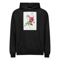Black Hoodie Blood-Red Bengal Rose Rosa Indica Cruneta Signature
