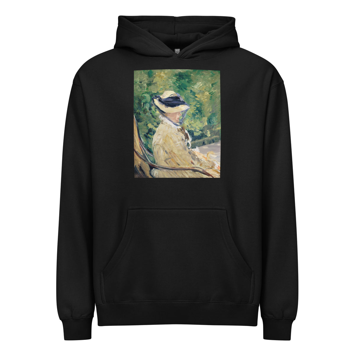 Black Hoodie Madame Manet Suzanne Leenhoff 1830 1906 At Bellevue Painting In High Resolution Signature