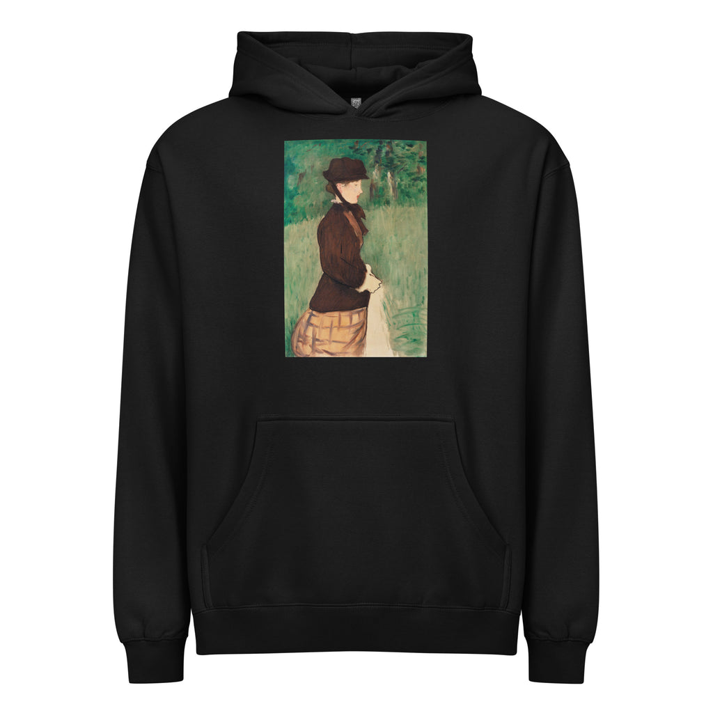 Black Hoodie Young Woman In A Garden Jeune Femme Dans Un Jardin Painting In High Resolution Signature